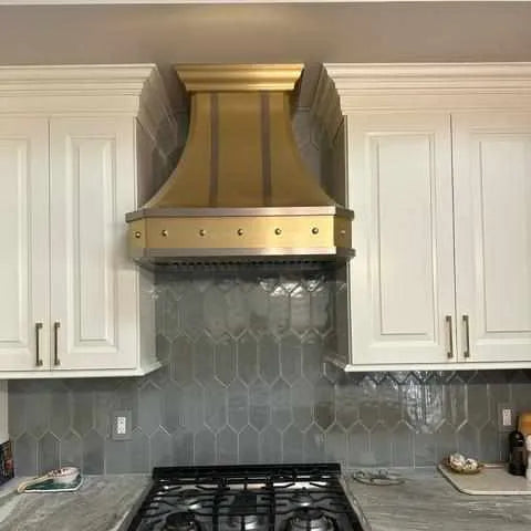 Fobest Custom Brass Kitchen Hood with Classic Curve FSS-247-Stainless Steel Range Hood-Fobest