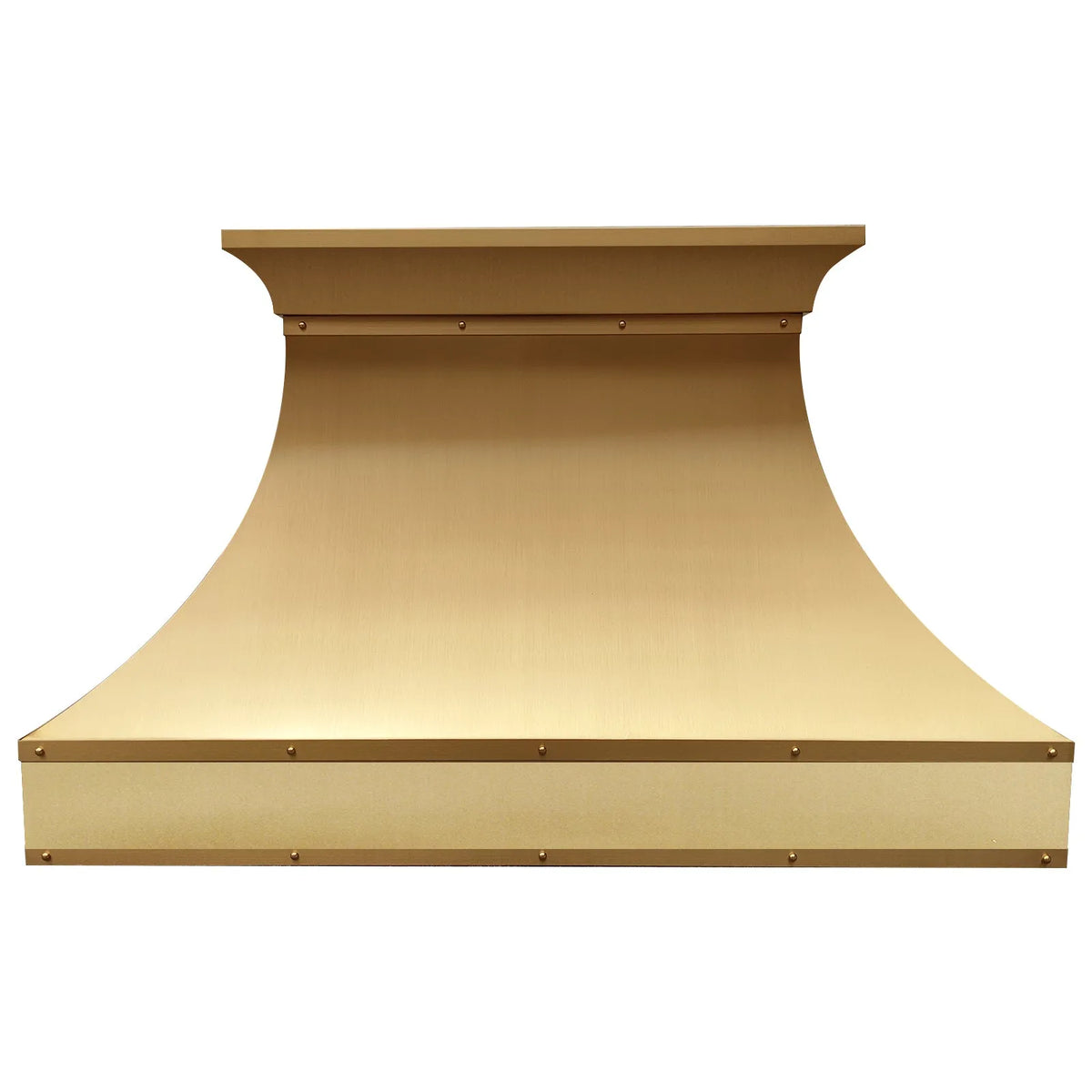 Fobest Custom Brass Kitchen Hood with Smooth Curved FSS-410-Stainless Steel Range Hood-Fobest