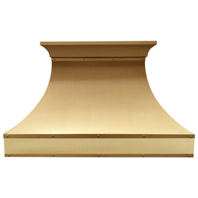 Fobest Custom Brass Kitchen Hood with Smooth Curved FSS-410-Stainless Steel Range Hood-Fobest