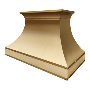 Fobest Custom Brass Kitchen Hood with Smooth Curved FSS-410-Stainless Steel Range Hood-Fobest