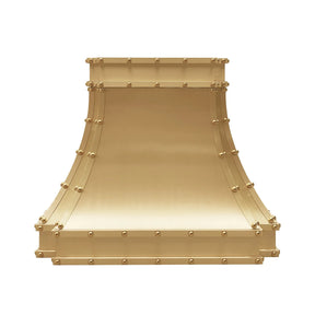 Fobest Custom Brass Range Hood with Rivets FSS-345-Stainless Steel Range Hood-Fobest