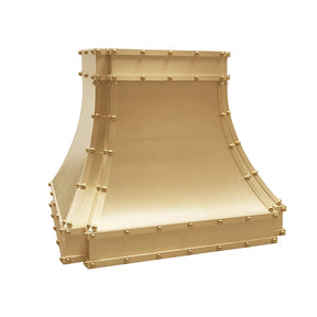 Fobest Custom Brass Range Hood with Rivets FSS-345-Stainless Steel Range Hood-Fobest