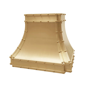 Fobest Custom Brass Range Hood with Rivets FSS-345-Stainless Steel Range Hood-Fobest