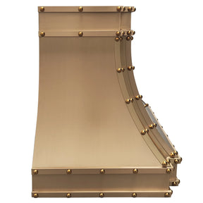Fobest Custom Brass Range Hood with Rivets FSS-345-Stainless Steel Range Hood-Fobest