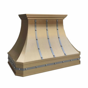 Fobest Custom Brass Range Hood with Stainless Steel Straps FSS-281-Stainless Steel Range Hood-Fobest