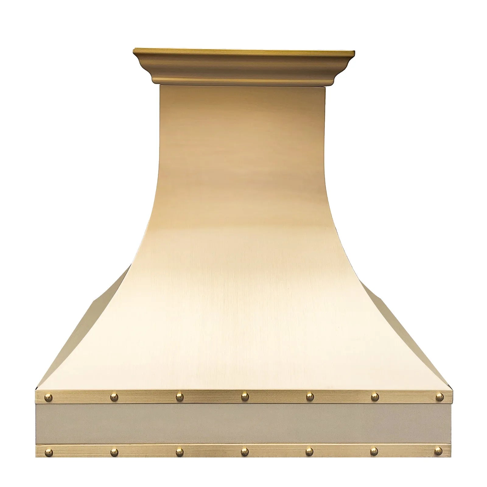 Fobest Custom Brass Range Hood with Straps Detailing FSS-408-Stainless Steel Range Hood-Fobest