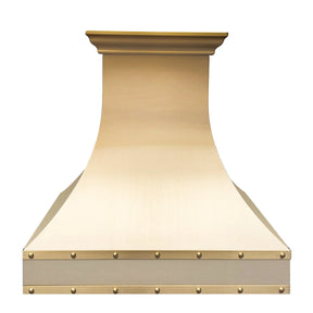 Fobest Custom Brass Range Hood with Straps Detailing FSS-408-Stainless Steel Range Hood-Fobest