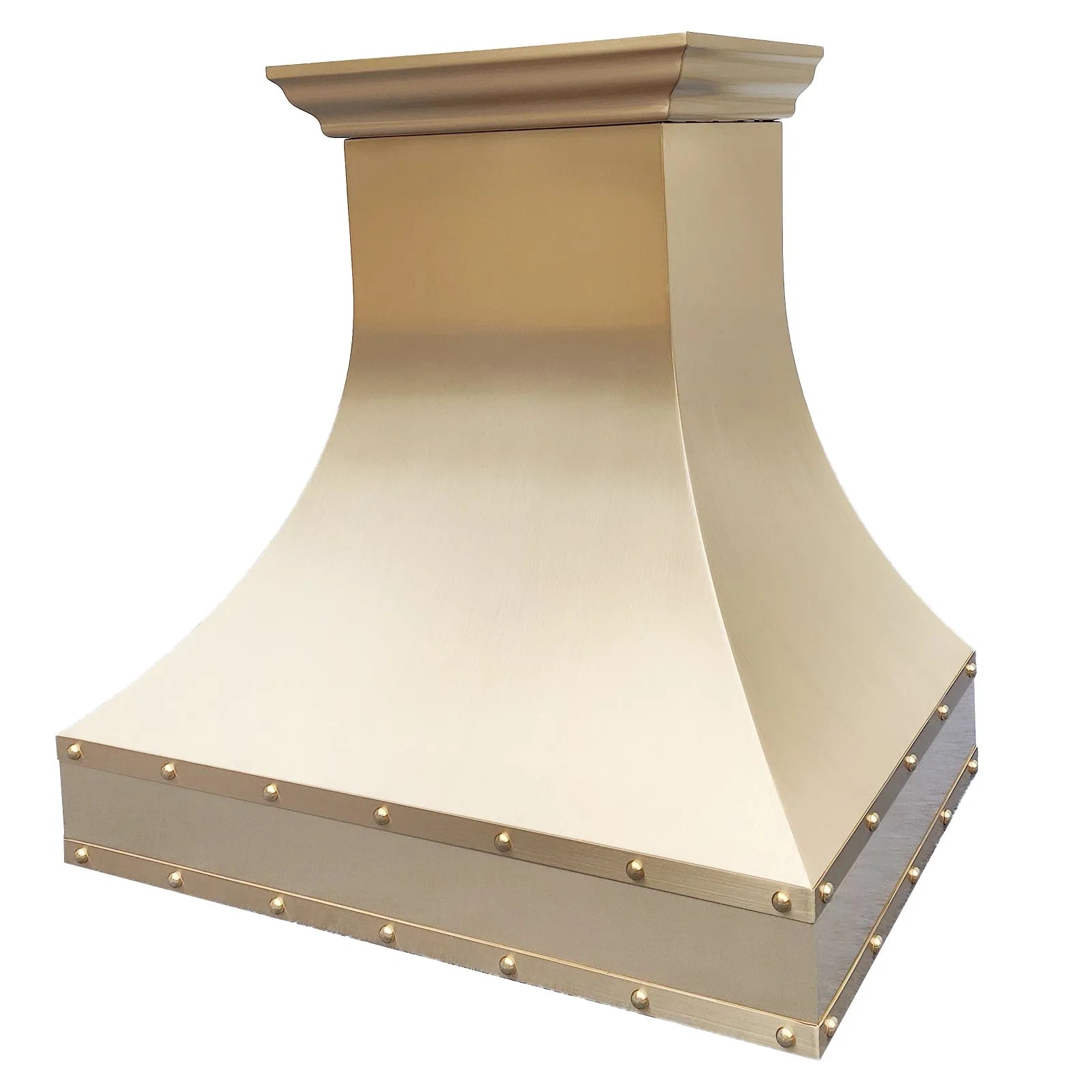Fobest Custom Brass Range Hood with Straps Detailing FSS-408-Stainless Steel Range Hood-Fobest