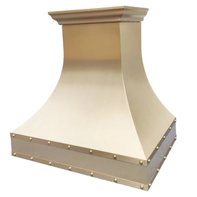 Fobest Custom Brass Range Hood with Straps Detailing FSS-408-Stainless Steel Range Hood-Fobest