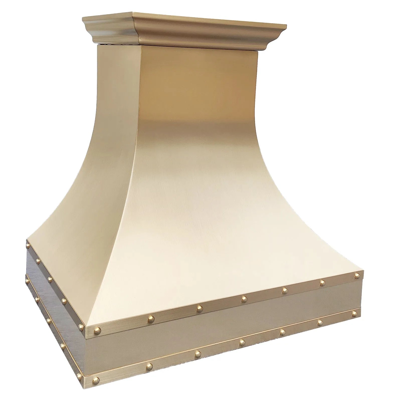 Fobest Custom Brass Range Hood with Straps Detailing FSS-408-Stainless Steel Range Hood-Fobest