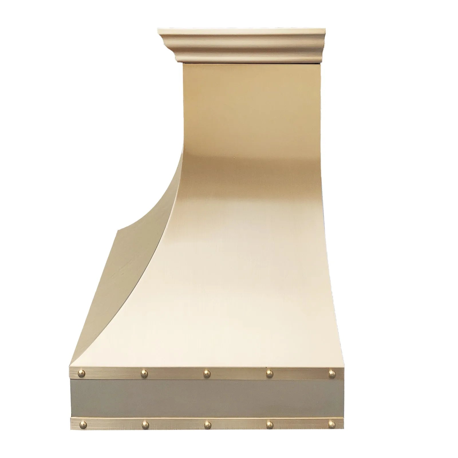 Fobest Custom Brass Range Hood with Straps Detailing FSS-408-Stainless Steel Range Hood-Fobest