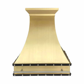 Fobest Custom Brass Range Hood with stainless steel accent FSS-192-Stainless Steel Range Hood-Fobest