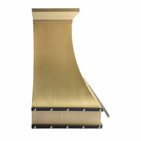 Fobest Custom Brass Range Hood with stainless steel accent FSS-192-Stainless Steel Range Hood-Fobest