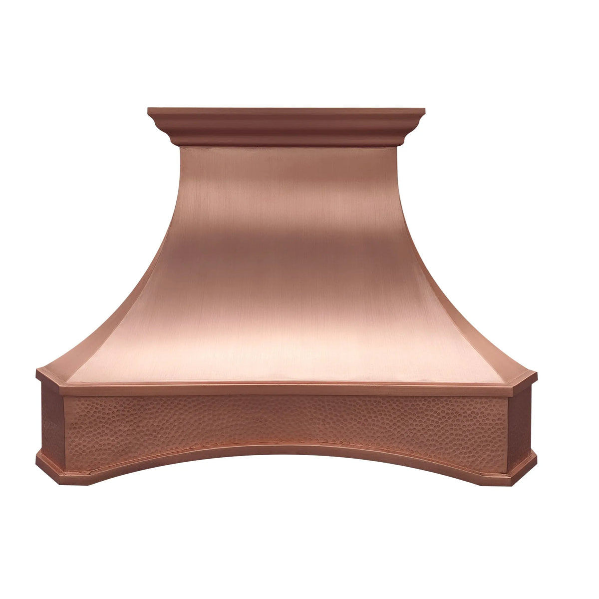 Fobest Custom Copper Hood Vent with Arched Apron FCP-280-Copper Range Hood-Fobest