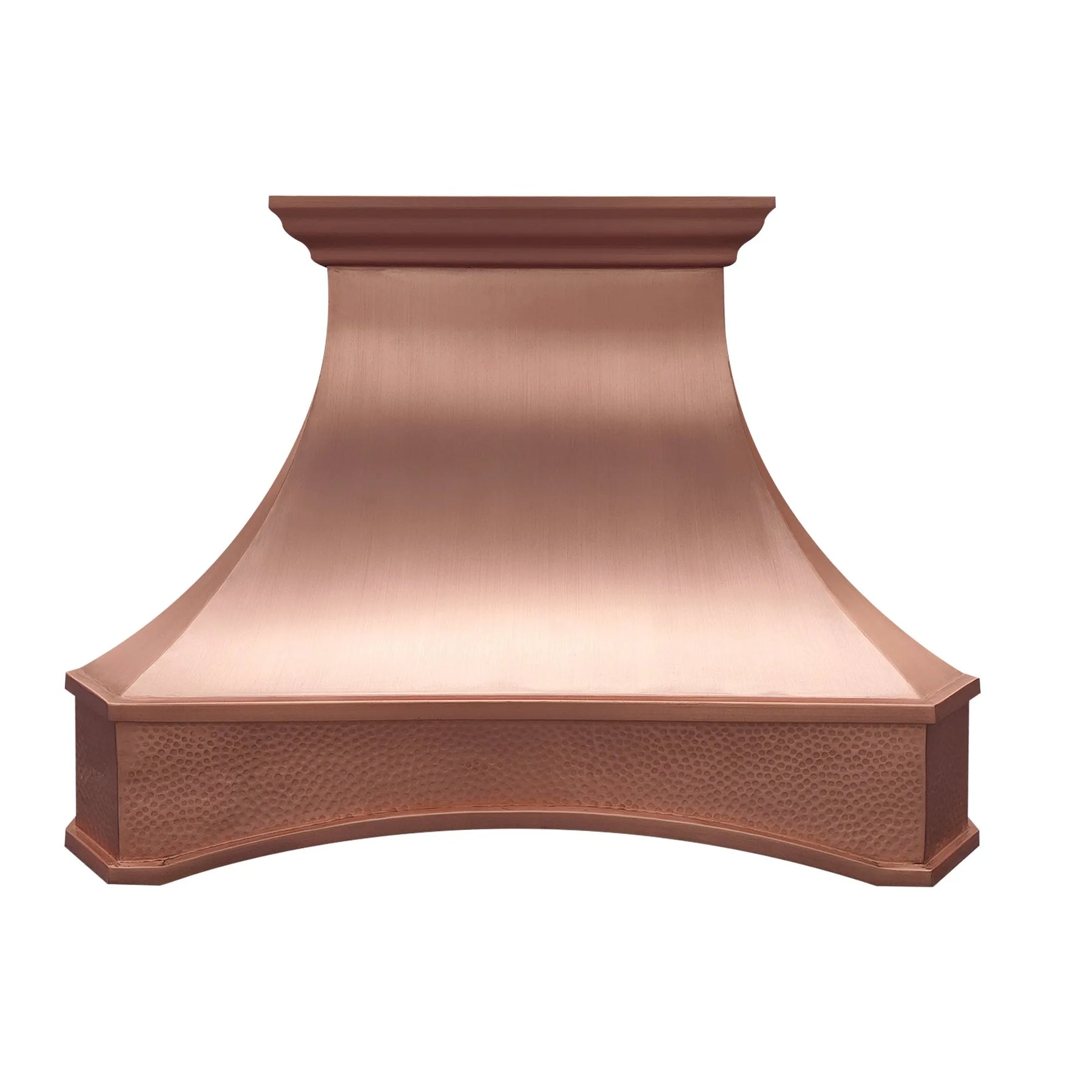 Fobest Custom Copper Hood Vent with Arched Apron FCP-280-Copper Range Hood-Fobest