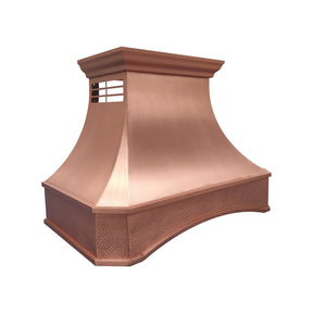 Fobest Custom Copper Hood Vent with Arched Apron FCP-280-Copper Range Hood-Fobest