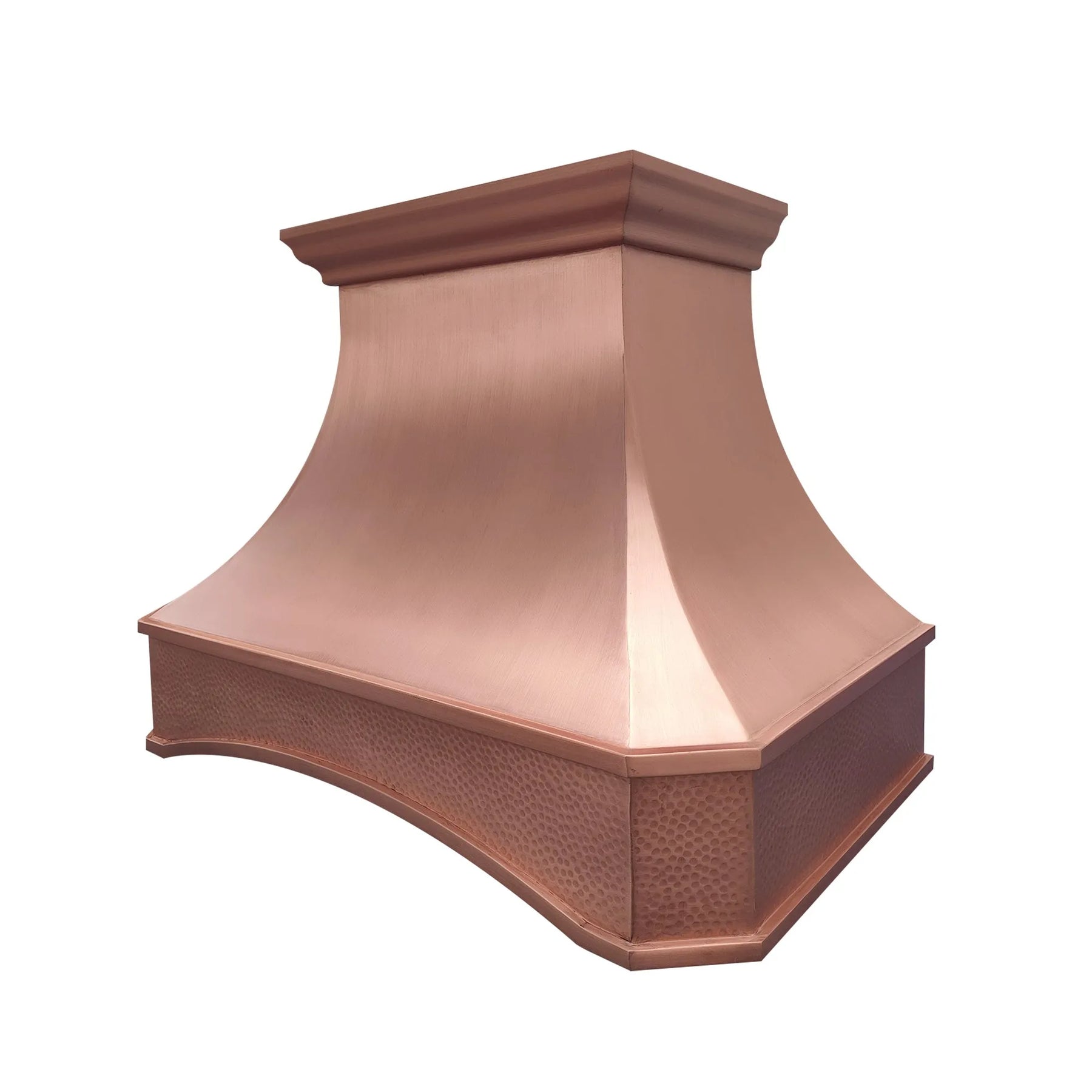 Fobest Custom Copper Hood Vent with Arched Apron FCP-280-Copper Range Hood-Fobest
