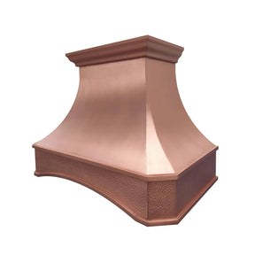 Fobest Custom Copper Hood Vent with Arched Apron FCP-280-Copper Range Hood-Fobest