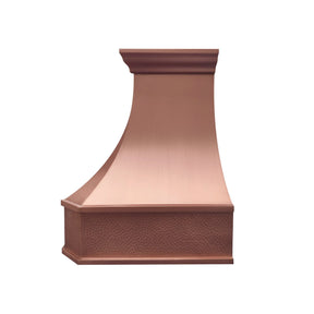 Fobest Custom Copper Hood Vent with Arched Apron FCP-280-Copper Range Hood-Fobest
