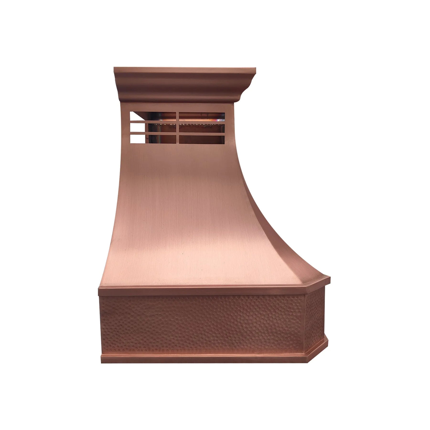 Fobest Custom Copper Hood Vent with Arched Apron FCP-280-Copper Range Hood-Fobest