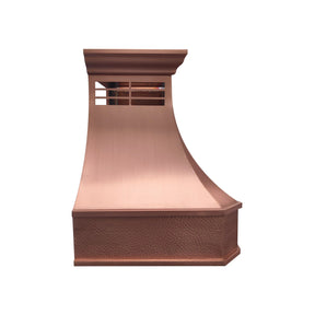 Fobest Custom Copper Hood Vent with Arched Apron FCP-280-Copper Range Hood-Fobest
