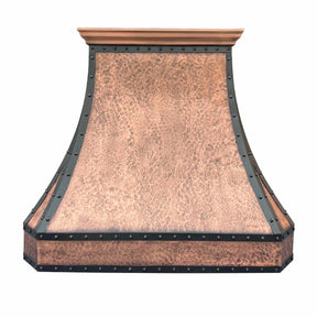 Fobest Custom Copper Kitchen Hood with Metal Black Frame FCP-63-Copper Range Hood-Fobest