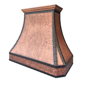Fobest Custom Copper Kitchen Hood with Metal Black Frame FCP-63-Copper Range Hood-Fobest