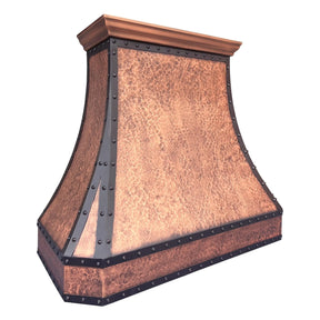 Fobest Custom Copper Kitchen Hood with Metal Black Frame FCP-63-Copper Range Hood-Fobest
