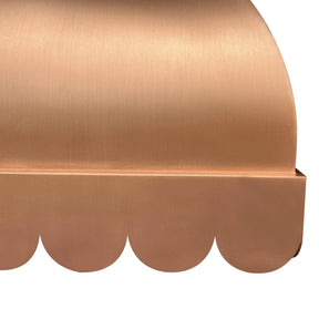 Fobest Custom Copper Range Hood Scalloped Shaped Bottom FCP-61-Copper Range Hood-Fobest