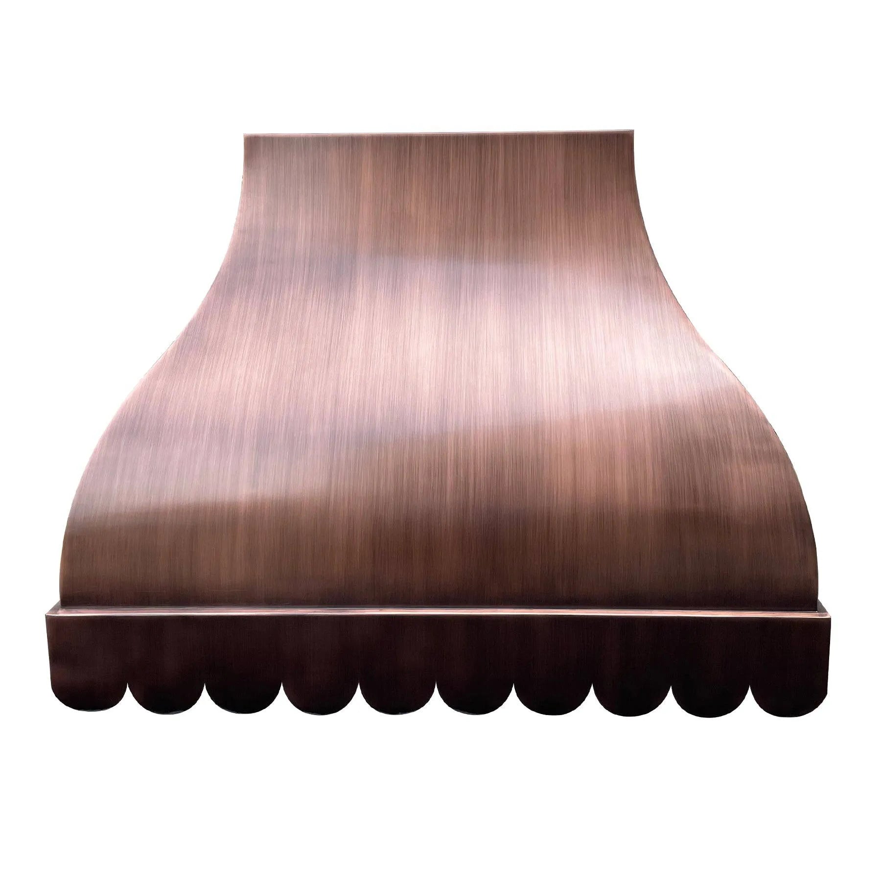 Fobest Custom Copper Range Hood Scalloped Shaped Bottom FCP-61-Copper Range Hood-Fobest