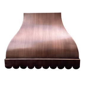 Fobest Custom Copper Range Hood Scalloped Shaped Bottom FCP-61-Copper Range Hood-Fobest