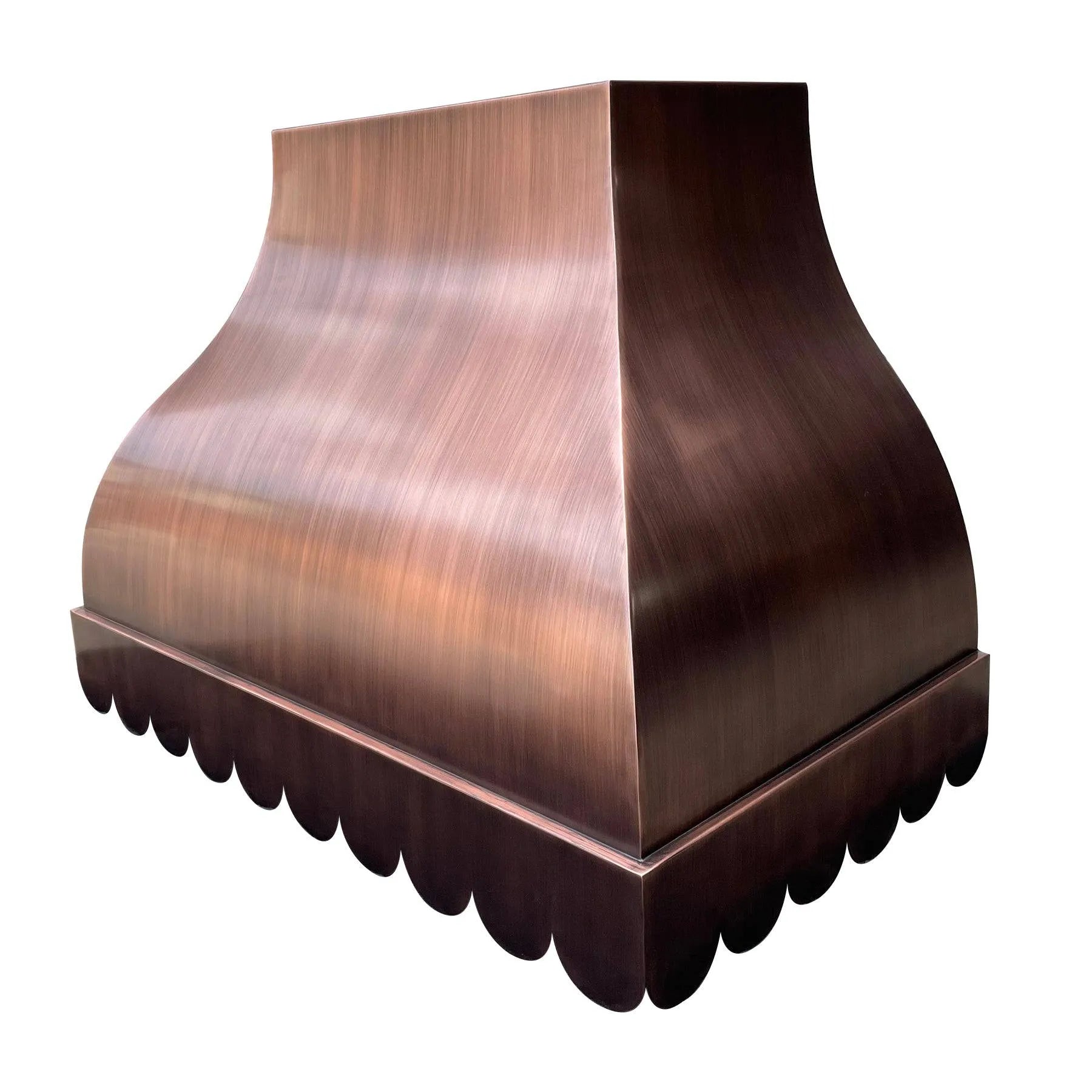 Fobest Custom Copper Range Hood Scalloped Shaped Bottom FCP-61-Copper Range Hood-Fobest