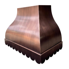 Fobest Custom Copper Range Hood Scalloped Shaped Bottom FCP-61-Copper Range Hood-Fobest