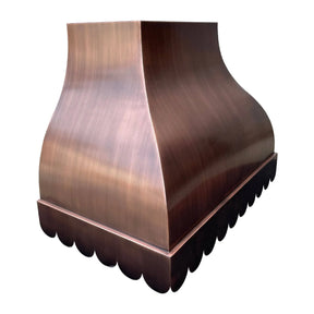 Fobest Custom Copper Range Hood Scalloped Shaped Bottom FCP-61-Copper Range Hood-Fobest