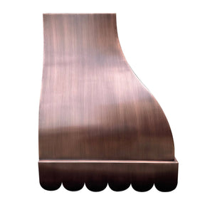 Fobest Custom Copper Range Hood Scalloped Shaped Bottom FCP-61-Copper Range Hood-Fobest