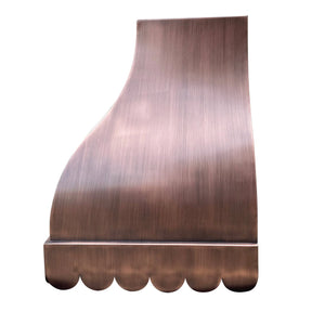Fobest Custom Copper Range Hood Scalloped Shaped Bottom FCP-61-Copper Range Hood-Fobest