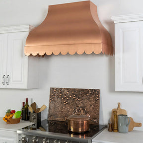 Fobest Custom Copper Range Hood Scalloped Shaped Bottom FCP-61-Copper Range Hood-Fobest