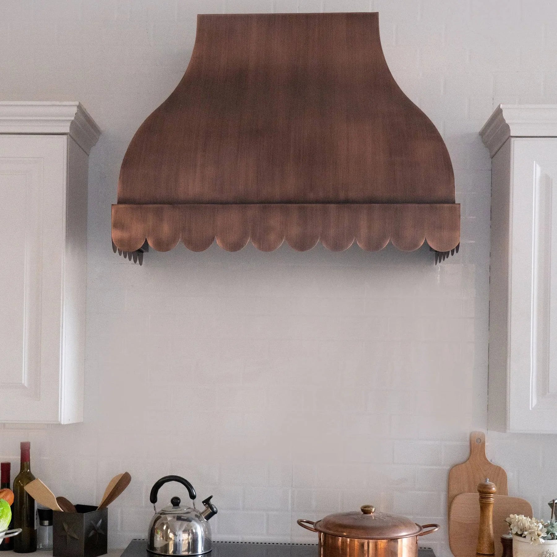 Fobest Custom Copper Range Hood Scalloped Shaped Bottom FCP-61-Copper Range Hood-Fobest