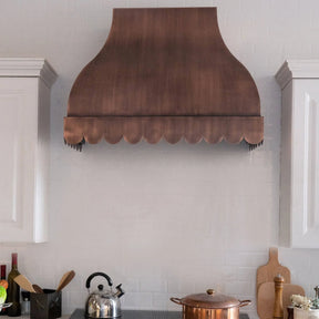 Fobest Custom Copper Range Hood Scalloped Shaped Bottom FCP-61-Copper Range Hood-Fobest