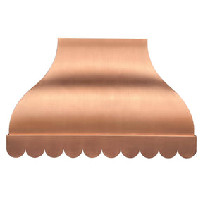 Fobest Custom Copper Range Hood Scalloped Shaped Bottom FCP-61-Copper Range Hood-Fobest
