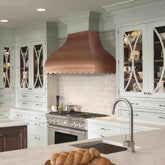 Fobest Custom Copper Range Hood Scalloped Shaped Bottom FCP-61-Copper Range Hood-Fobest