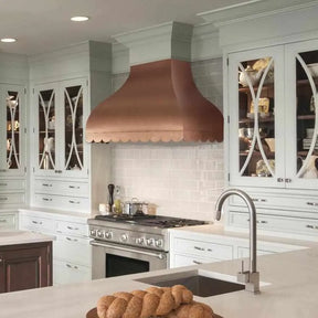 Fobest Custom Copper Range Hood Scalloped Shaped Bottom FCP-61-Copper Range Hood-Fobest