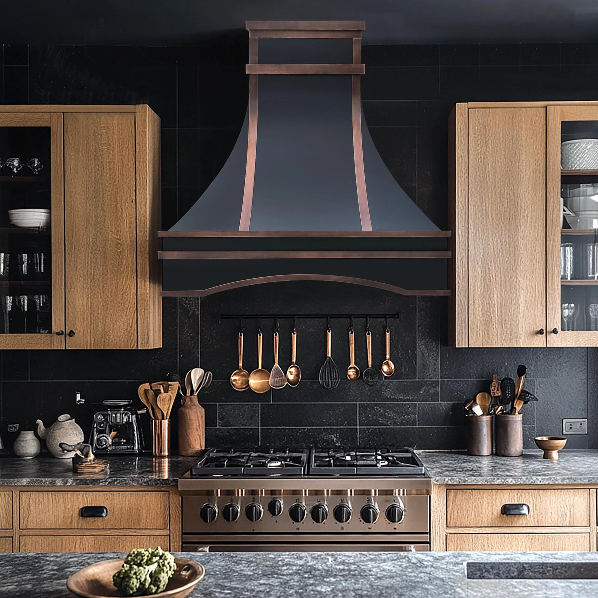Fobest Custom Copper Range Hood with Arched Bottom FCP-201-Copper Range Hood-Fobest