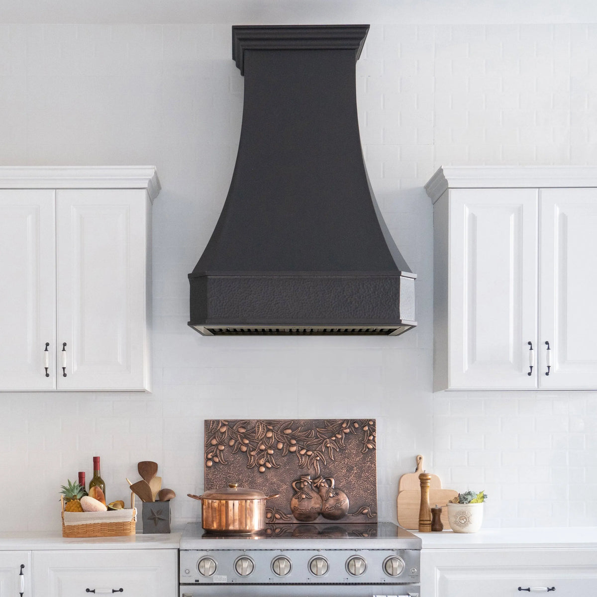 Fobest Custom Copper Range Hood with Dark Finish FCP-55-Copper Range Hood-Fobest