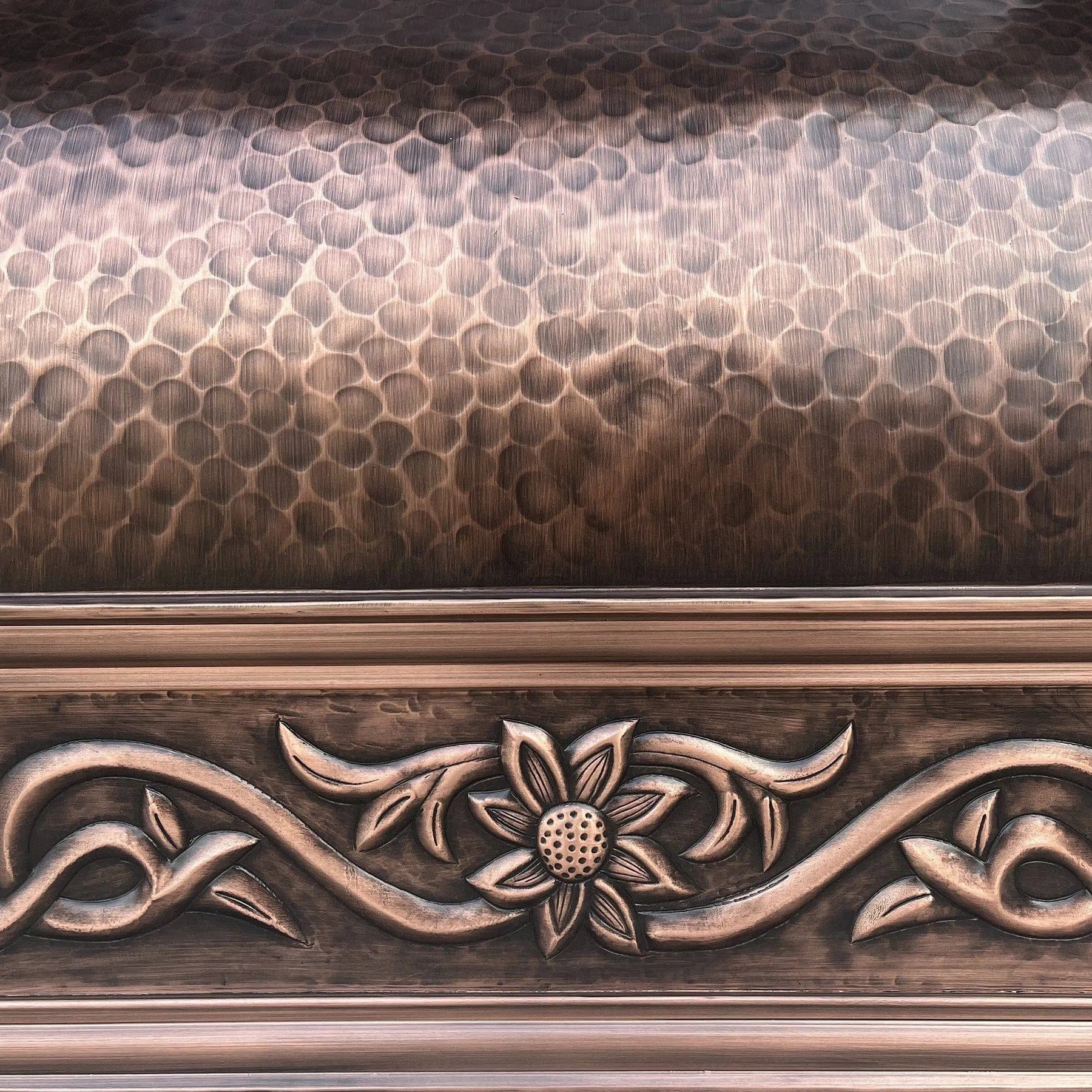 Fobest Custom Copper Range Hood with Handmade Apron FCP-74-Copper Range Hood-Fobest