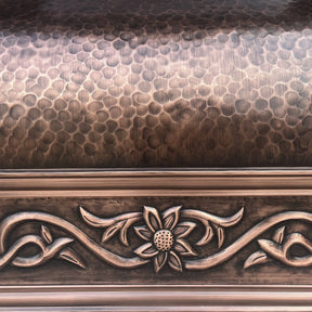 Fobest Custom Copper Range Hood with Handmade Apron FCP-74-Copper Range Hood-Fobest
