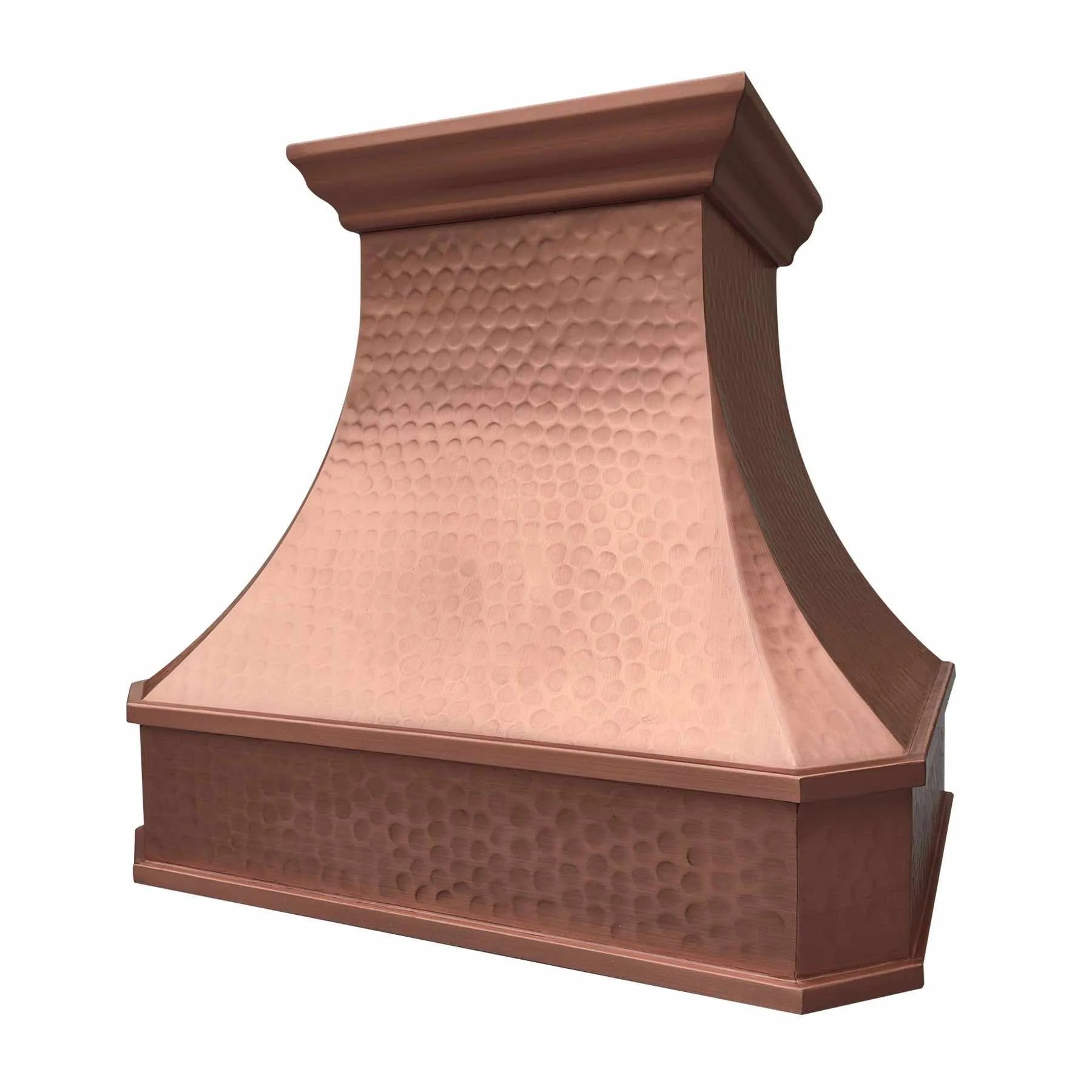 Fobest Custom Copper Range Hood with Light Hammered Texture FCP-206-Copper Range Hood-Fobest