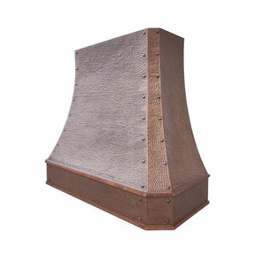 Fobest Custom Copper Range Hood with Vintage Hammer Finish FCP-116-Copper Range Hood-Fobest