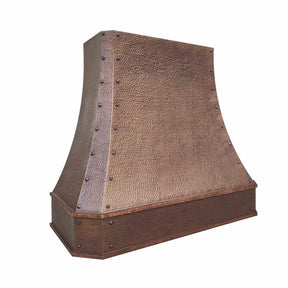 Fobest Custom Copper Range Hood with Vintage Hammer Finish FCP-116-Copper Range Hood-Fobest