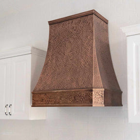 Fobest Custom Copper Stove Hood with Artisan Crown FCP-65-Copper Range Hood-Fobest